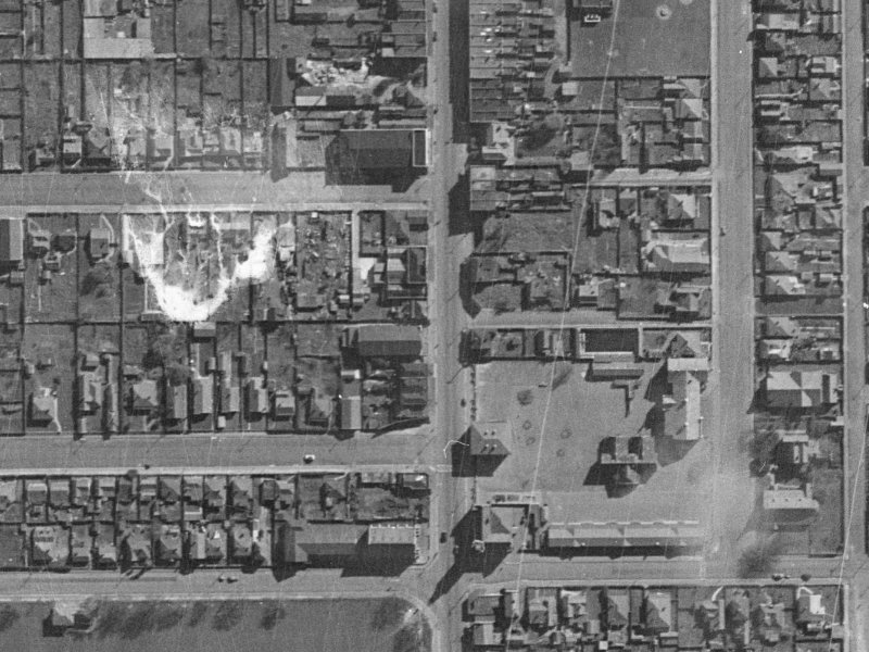 356 Colombo Street from the air, 1940-1944