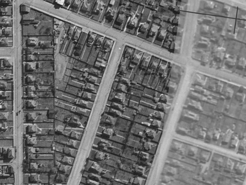 71 Thackeray Place from the air, 1940-1944