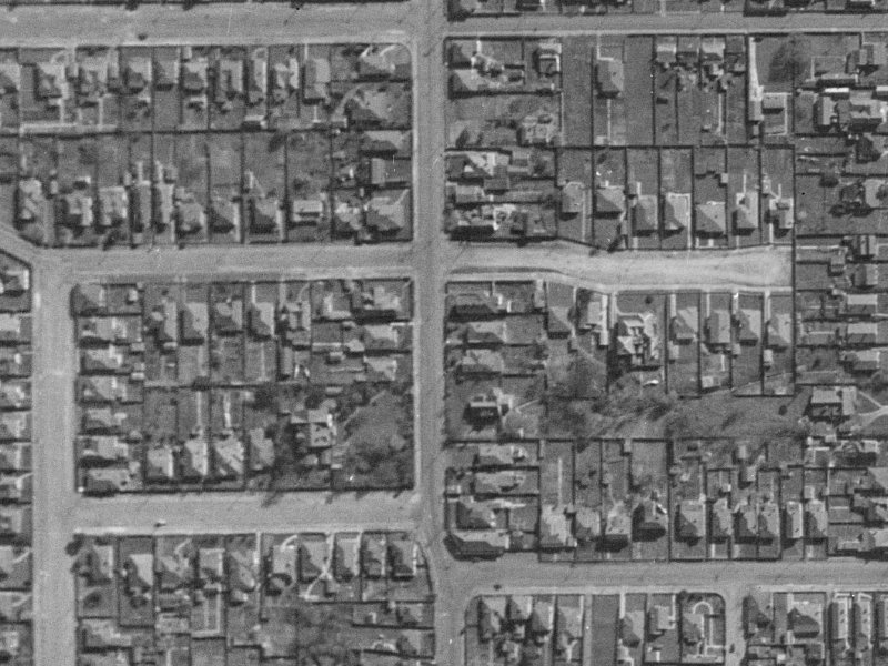 46 Antigua Street from the air, 1940-1944