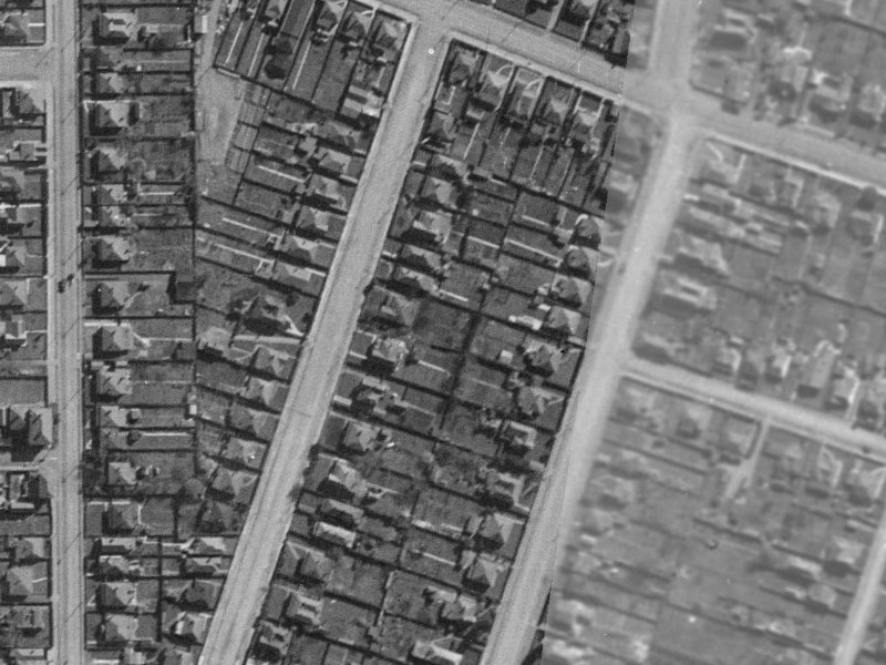 60 Thackeray Place from the air, 1940-1944