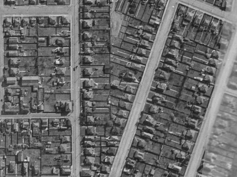 17 Defoe Place from the air, 1940-1944