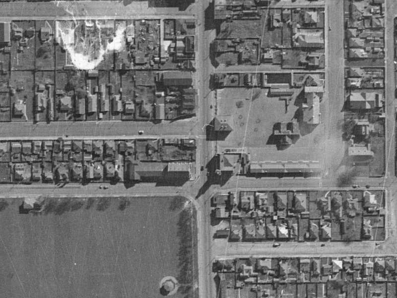 342 Colombo Street from the air, 1940-1944