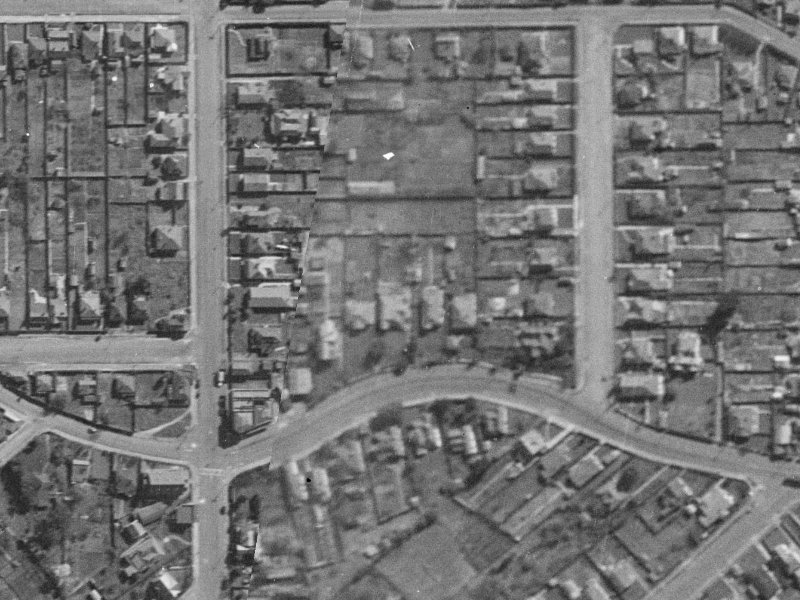 109 Brougham Street from the air, 1940-1944
