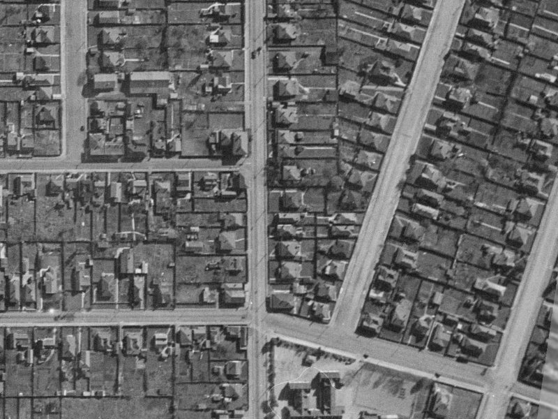 408R Brougham Street from the air, 1940-1944