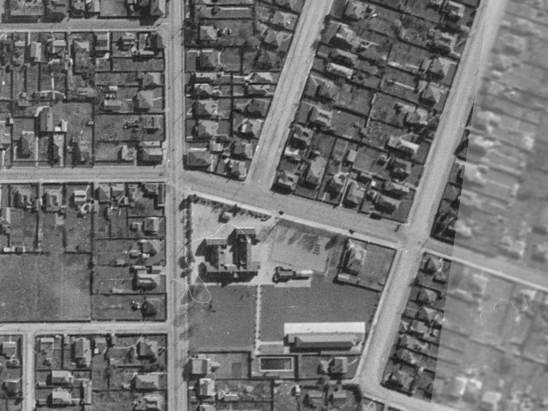 149 Hastings Street East from the air, 1940-1944