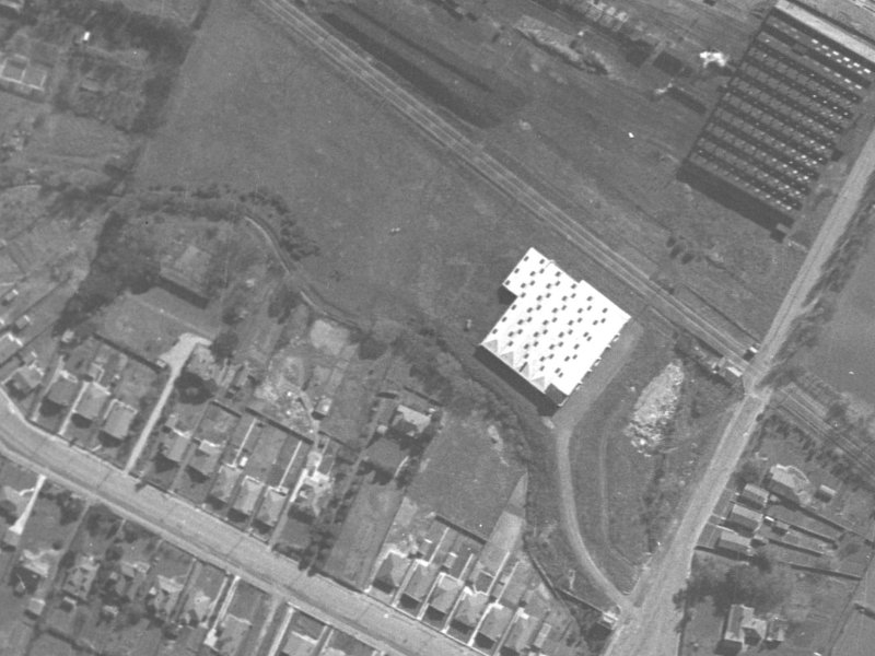 501 Brougham Street from the air, 1940-1944