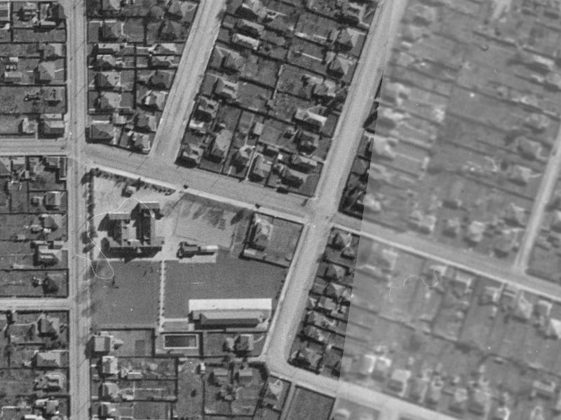159 Hastings Street East from the air, 1940-1944