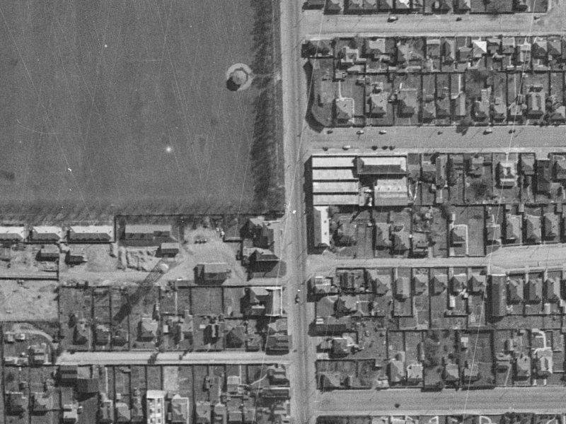 305-307 Colombo Street from the air, 1940-1944