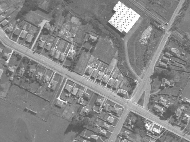 61 Opawa Road from the air, 1940-1944