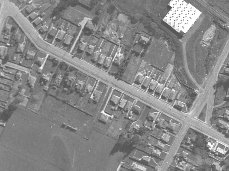 56 Opawa Road from the air, 1940-1944