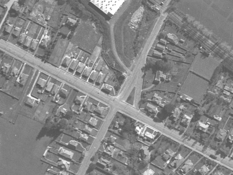 79 Opawa Road from the air, 1940-1944