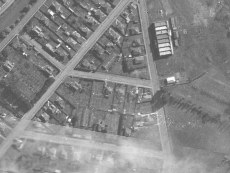24A Tavender Street from the air, 1940-1944