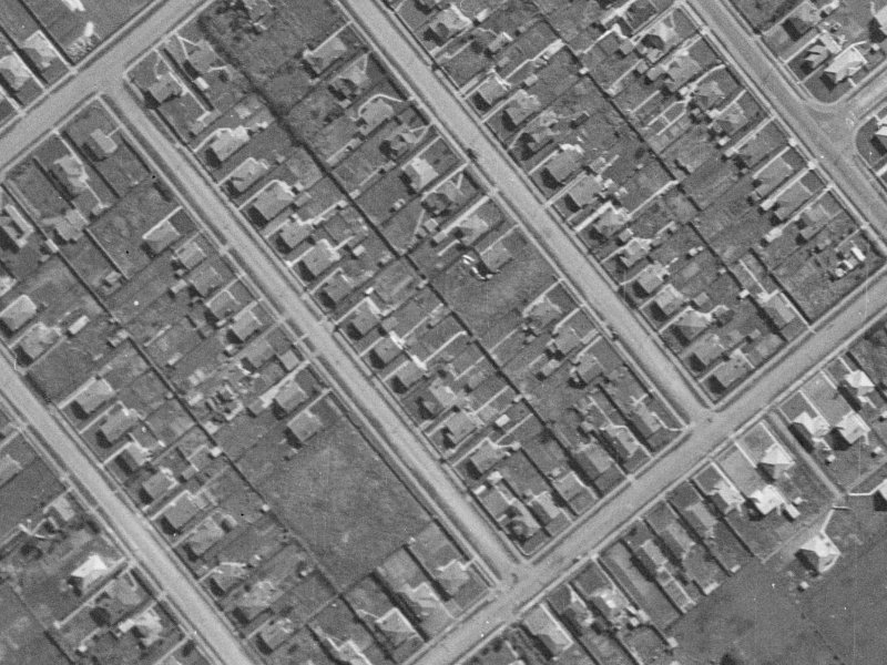 16A Harker Street from the air, 1940-1944