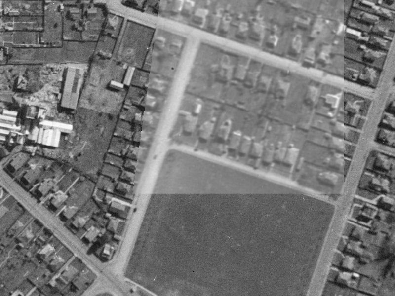 7 Domett Street from the air, 1940-1944