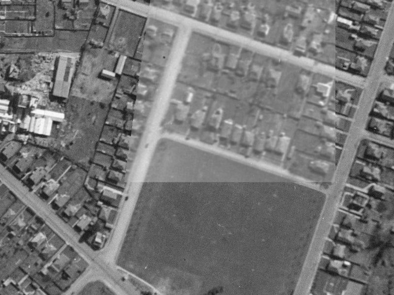 9 Domett Street from the air, 1940-1944