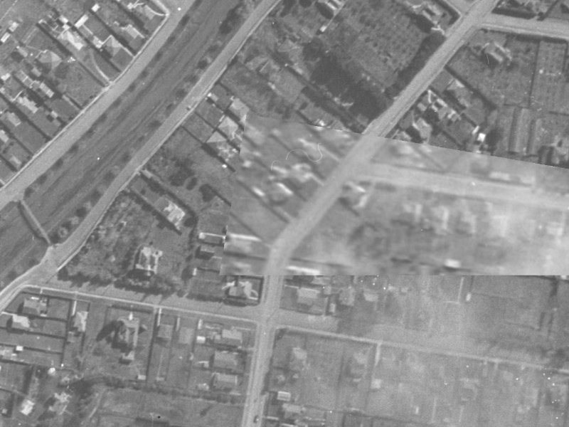 68A Radley Street from the air, 1940-1944