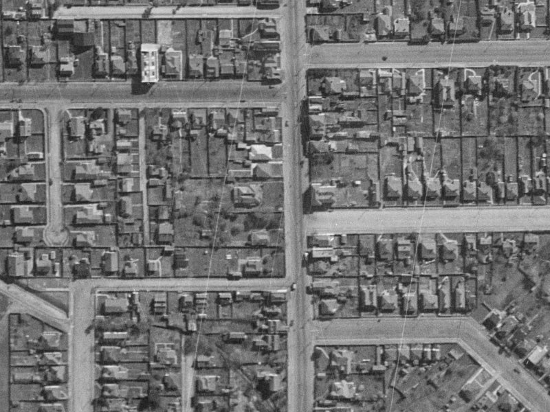 265 Colombo Street from the air, 1940-1944