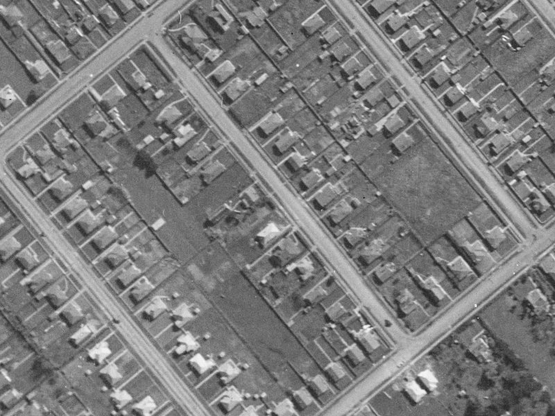 23A Plunket Street from the air, 1940-1944