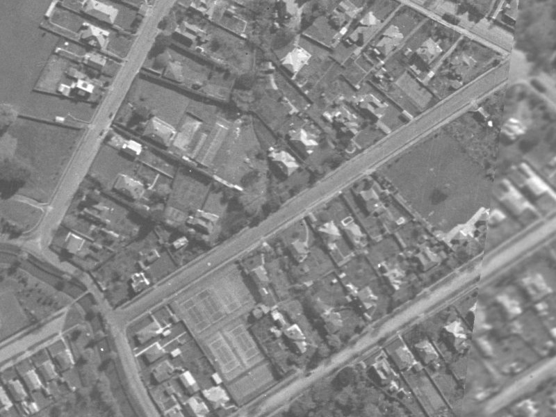 21 Locarno Street from the air, 1940-1944