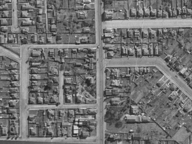 243 Colombo Street from the air, 1940-1944