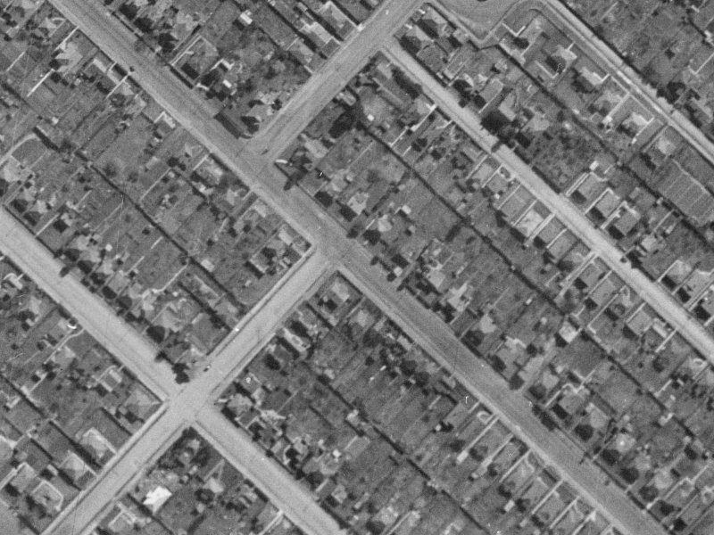 108 Huxley Street from the air, 1940-1944