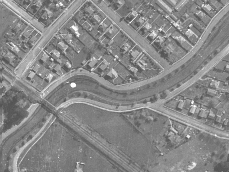 150 Richardson Terrace from the air, 1940-1944