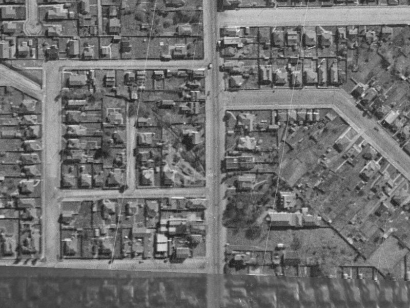 235 Colombo Street from the air, 1940-1944