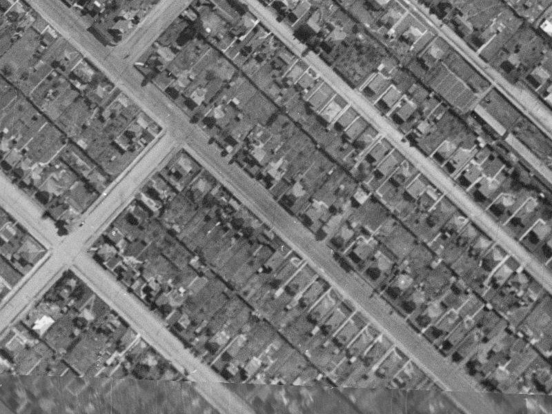 121 Huxley Street from the air, 1940-1944