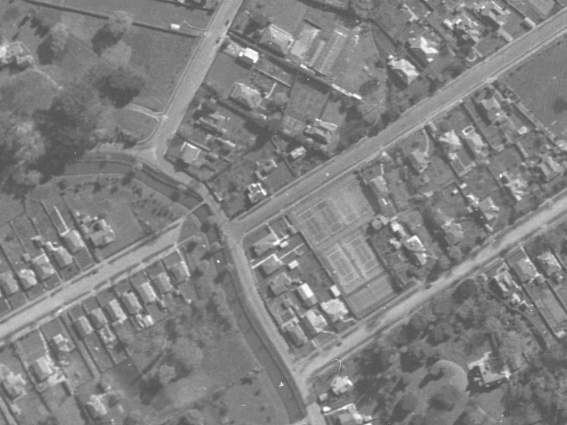 12 Locarno Street from the air, 1940-1944