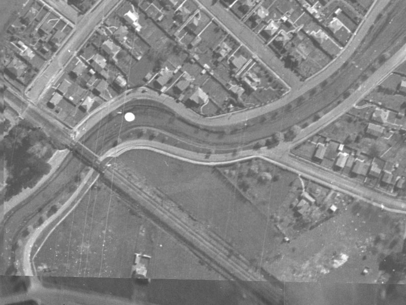 131 Clarendon Terrace from the air, 1940-1944