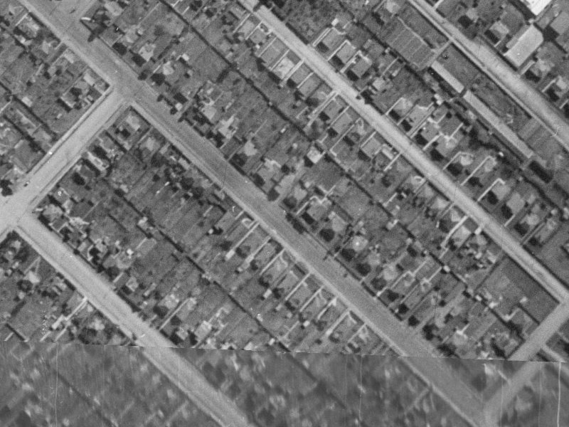 131 Huxley Street from the air, 1940-1944
