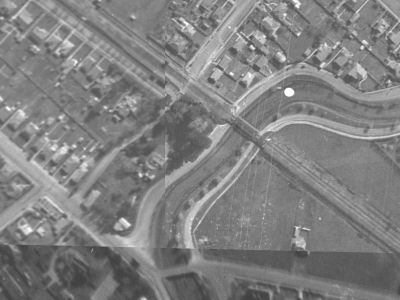 184 Richardson Terrace from the air, 1940-1944