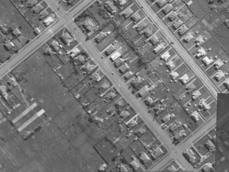 307 Lyttelton Street from the air, 1940-1944