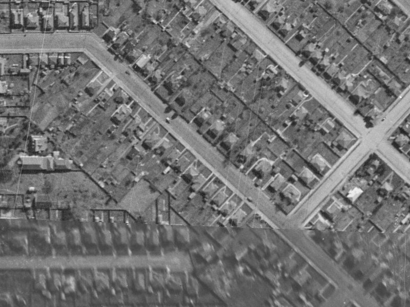 54A Southampton Street from the air, 1940-1944