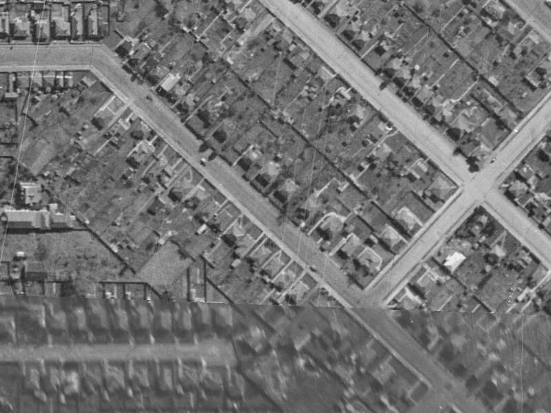 55-69 Southampton Street from the air, 1940-1944