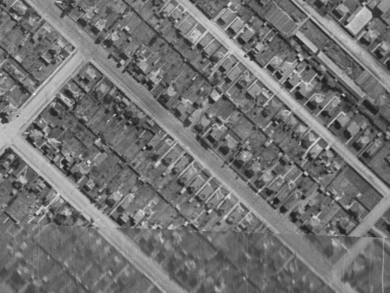 134 Huxley Street from the air, 1940-1944