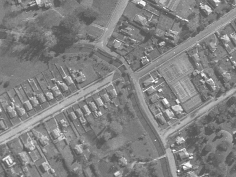 134 Saint Martins Road from the air, 1940-1944