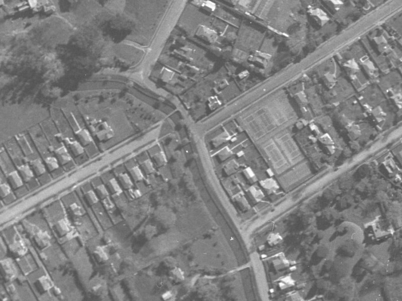 121 Fifield Terrace from the air, 1940-1944