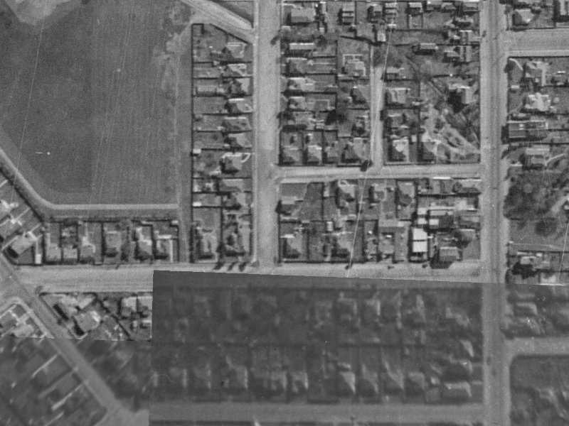 9A Forbes Street from the air, 1940-1944