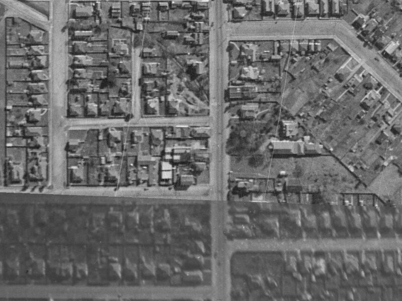 221 Colombo Street from the air, 1940-1944