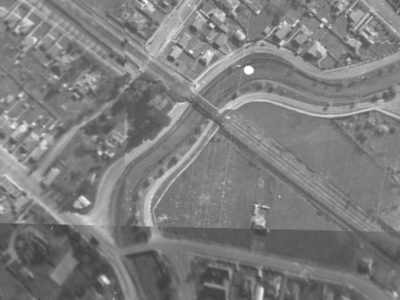 Clarendon Terrace from the air, 1940-1944