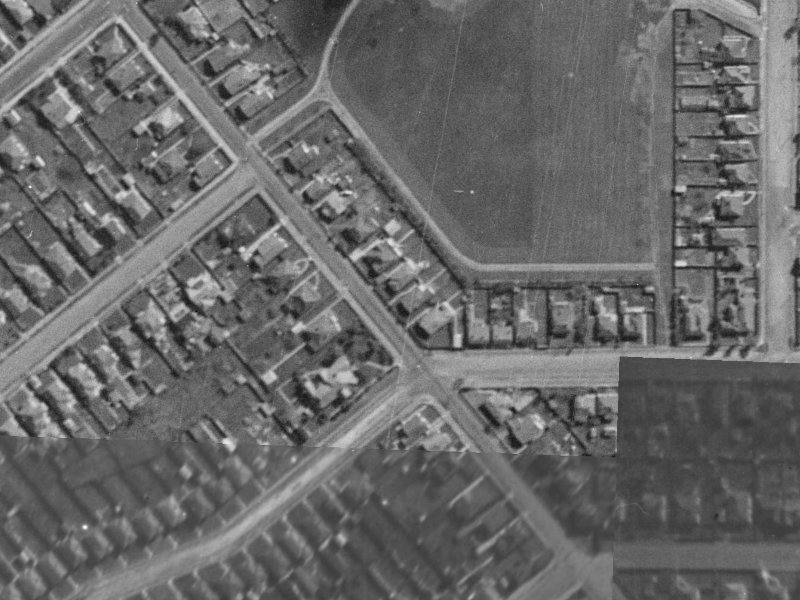 98 Strickland Street from the air, 1940-1944
