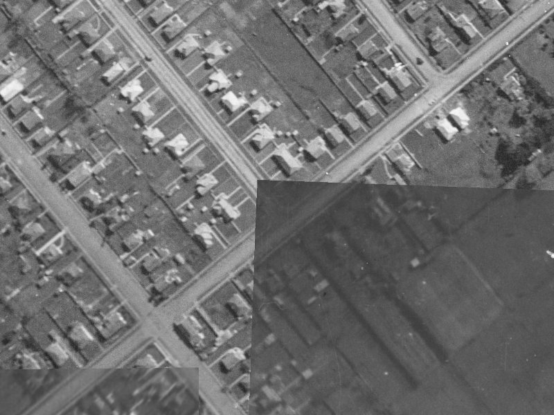 105 Neville Street from the air, 1940-1944