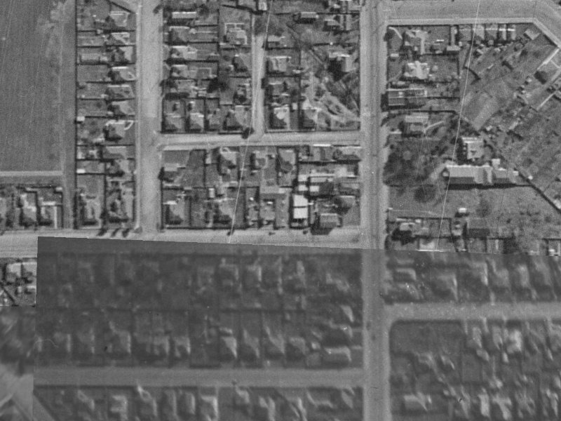 219 Colombo Street from the air, 1940-1944
