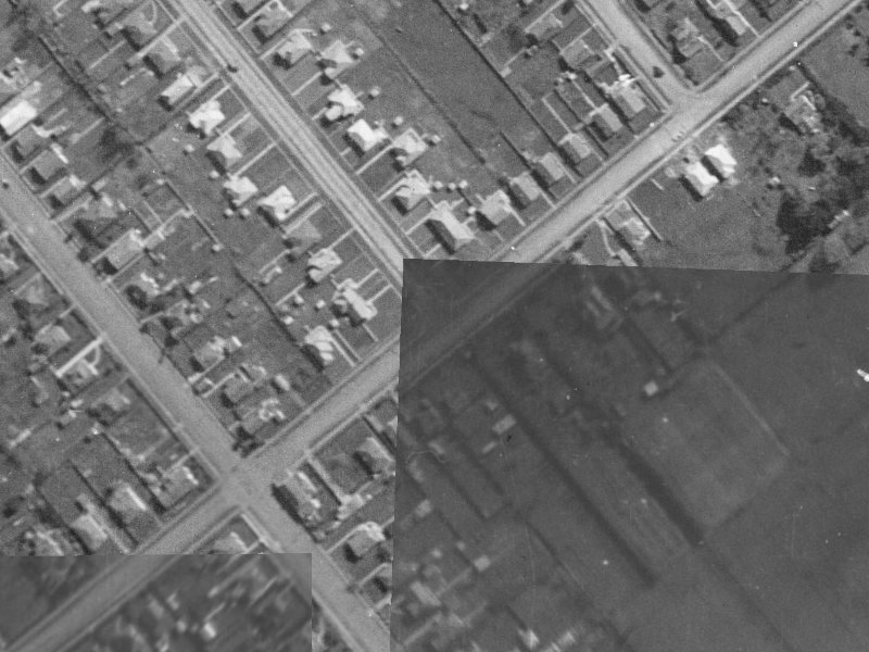 93 Neville Street from the air, 1940-1944