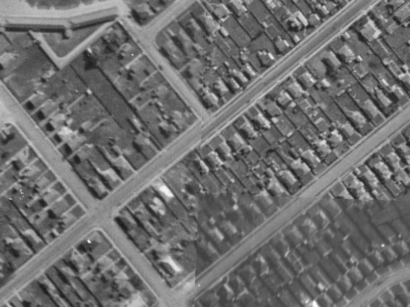 128 Milton Street from the air, 1940-1944