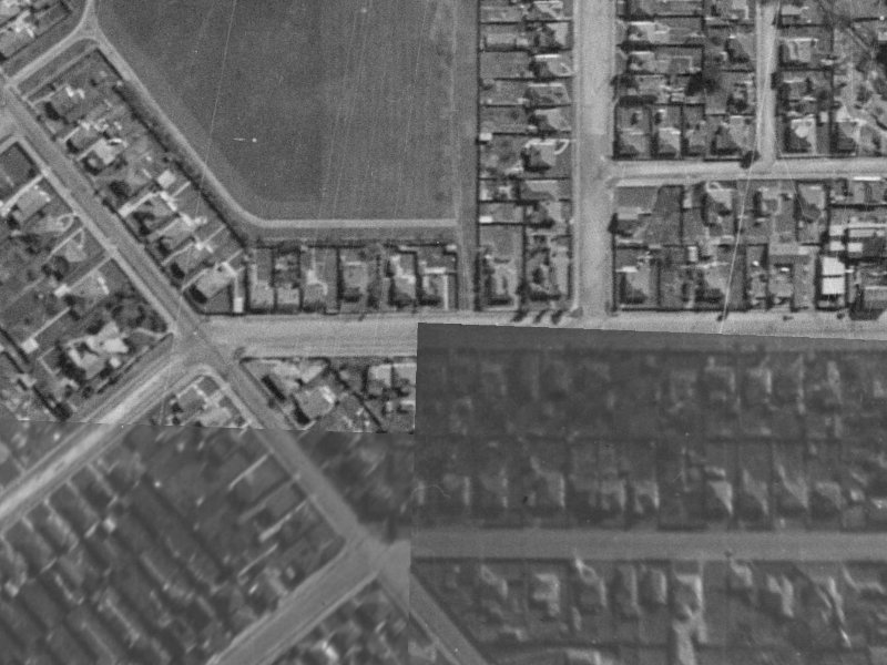 18 Devon Street from the air, 1940-1944
