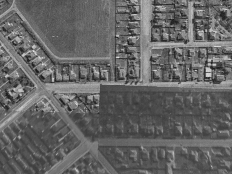 23A Devon Street from the air, 1940-1944