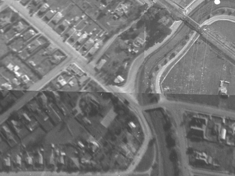 144-146 Opawa Road from the air, 1940-1944