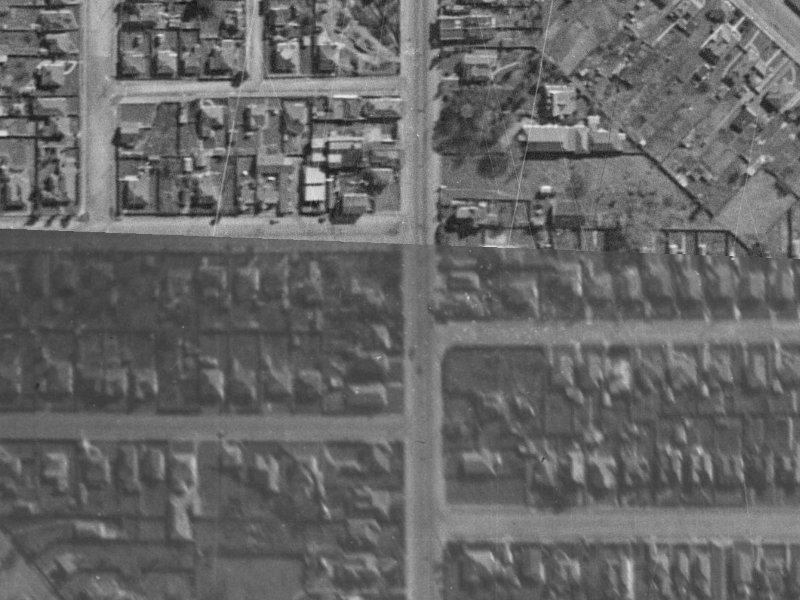 213 Colombo Street from the air, 1940-1944